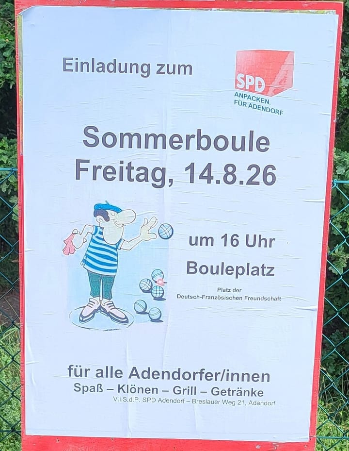 Sommerboule am 14.8.2026