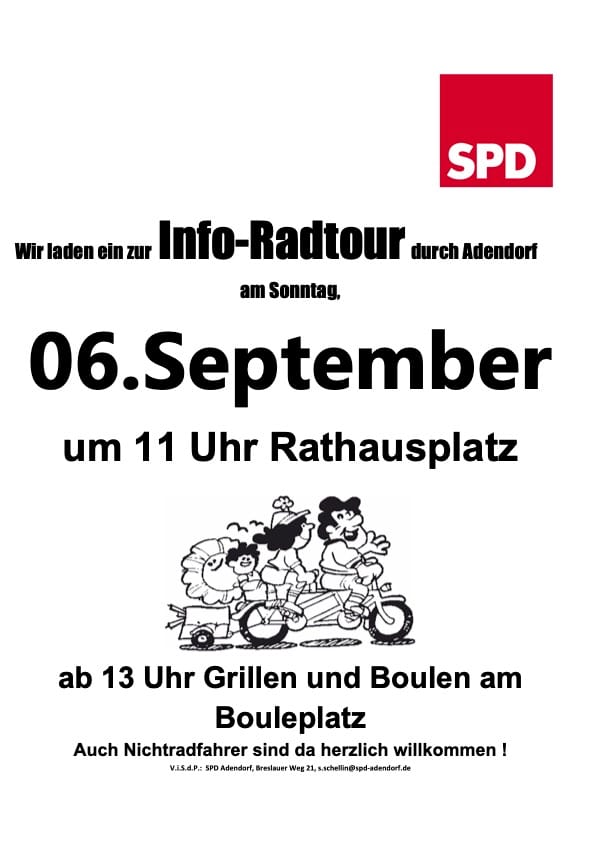 Info-Radtour durch Adendorf am 6. September